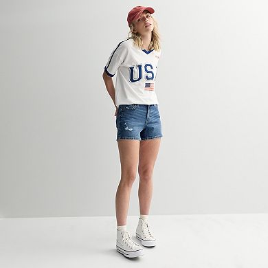 Juniors' USA Graphic Jersey Tee