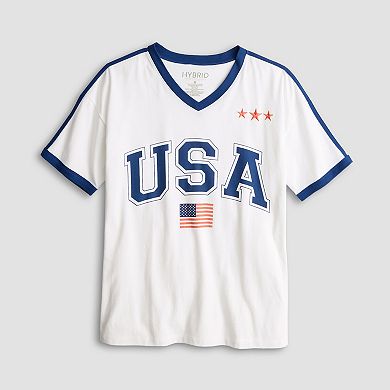 Juniors' USA Graphic Jersey Tee