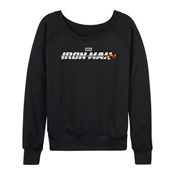 Women's Marvel Iron Man Logo French Terry Long Sleeve Tee