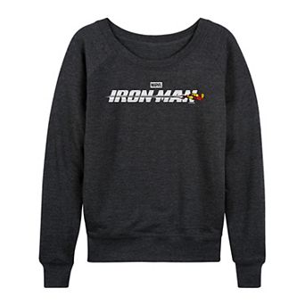 Women's Marvel Iron Man Logo French Terry Long Sleeve Tee