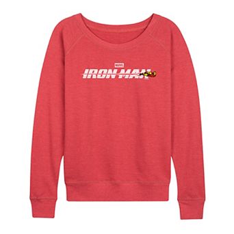 Women's Marvel Iron Man Logo French Terry Long Sleeve Tee
