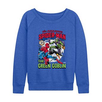 Women's Marvel The Amazing Spider-Man Vs The Green Goblin French Terry Long Sleeve Tee