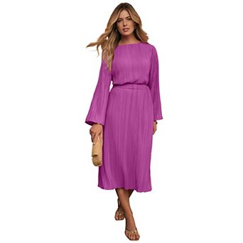 Jessica London Women's Plus Size Plisse Midi Skirt