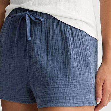 Juniors' SO® Mid Rise Double Gauze Shorts