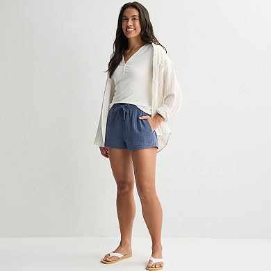 Juniors' SO® Mid Rise Double Gauze Shorts