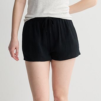 Juniors' SO® Mid Rise Double Gauze Shorts