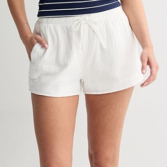 Juniors' SO® Mid Rise Double Gauze Shorts