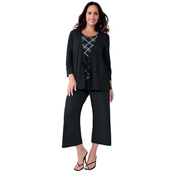 Jessica London Women's Plus Size 2-In-1 Layered Tunic