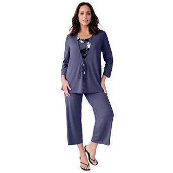 Jessica London Women's Plus Size 2-In-1 Layered Tunic