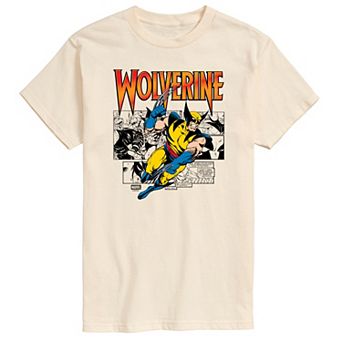 Big & Tall Marvel Wolverine Comic Panels Graphic Tee