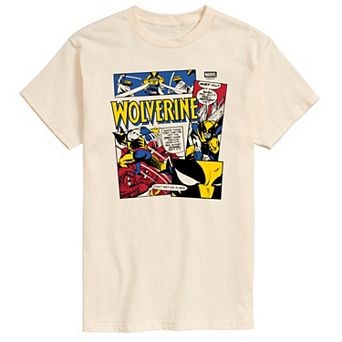 Big & Tall Marvel Wolverine Comic Panels Collage Graphic Tee
