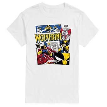 Big & Tall Marvel Wolverine Comic Panels Collage Graphic Tee