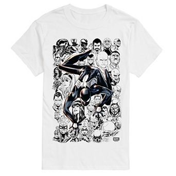 Big & Tall Marvel Spider-Man Characters Outline Graphic Tee