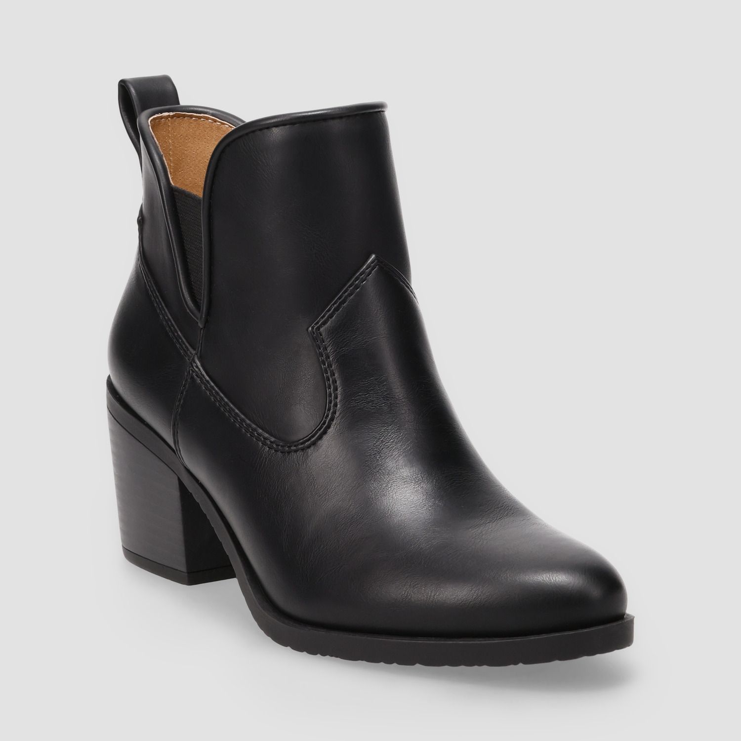 Женские ботинки Sonoma Goods For Life Enders Block Heel Western Ankle, цвет: Чёрный — фото 1