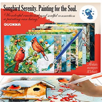 QUOKKA Water Painting Dementia Activities Songbird Serenity Crafts for Adults and Kids 12+