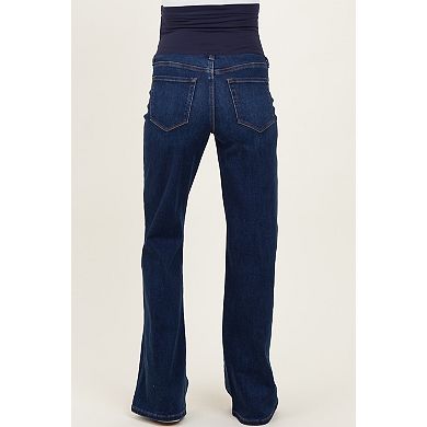 Maternity Dark Wash Maternity Flare Jeans