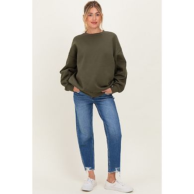 Maternity Frayed Hem Cropped Straight Leg Maternity Jeans