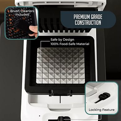 Multipurpose Vegetable Chopper & Spiralizer, 4‑in‑1 Manual Food Slicer, Dicer & Prep Container