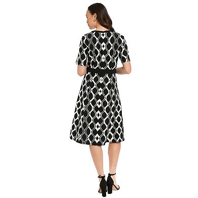 Women's London Times Side Tab Fit & Flare Dress