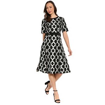 Women's London Times Side Tab Fit & Flare Dress