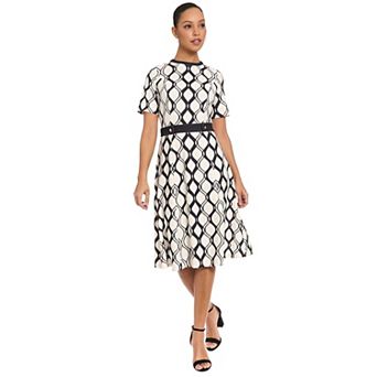 Women's London Times Side Tab Fit & Flare Dress