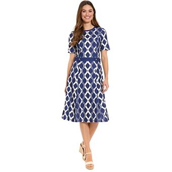 Women's London Times Side Tab Fit & Flare Dress