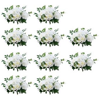 10 pc White Flower Balls Artificial Floral Decorations for Weddings and Parties