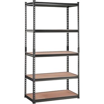 Garage Basement Shelving Unit Adjustable Metal with Rubber Foot Pads