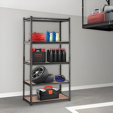 Garage Basement Shelving Unit Adjustable Metal with Rubber Foot Pads