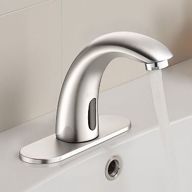 Touchless Bathroom Faucet with Infrared Sensor and Adjustable Water Temperature