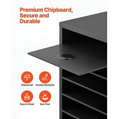 27-Compartment Desktop File Organizer for Classroom or Home Office Paper Storage