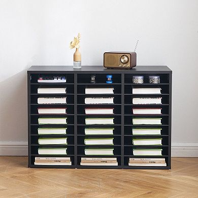 27-Compartment Desktop File Organizer for Classroom or Home Office Paper Storage