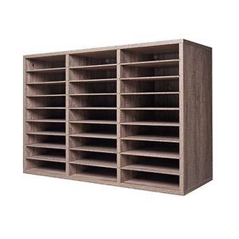 27-Compartment Desktop File Organizer for Classroom or Home Office Paper Storage