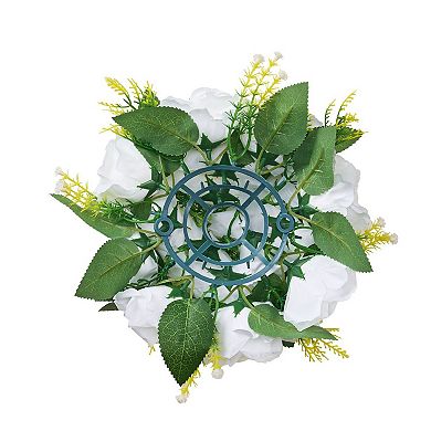 Artificial White Flower Balls Set of 10 for Table Centerpieces and Home Decor