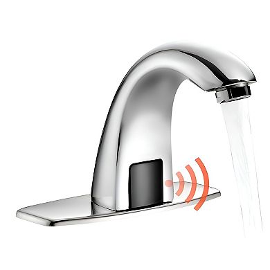 Touchless Bathroom Faucet with Infrared Sensor and Adjustable Water Temperature