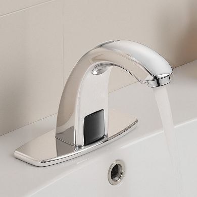 Touchless Bathroom Faucet with Infrared Sensor and Adjustable Water Temperature