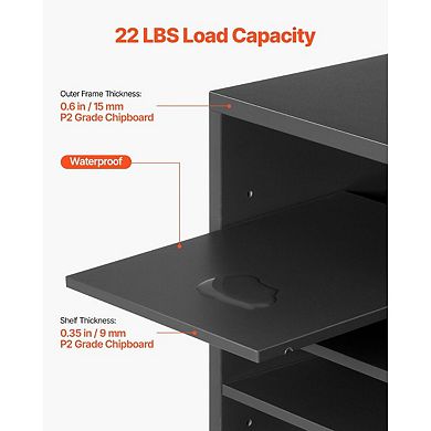 36-Slot Literature Organizer with Adjustable Shelves for Office or Classroom