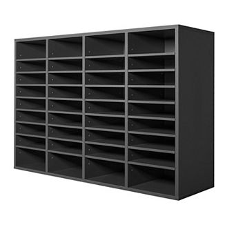 36-Slot Literature Organizer with Adjustable Shelves for Office or Classroom