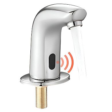 Touchless Bathroom Faucet with Infrared Sensor and 6.3-Inch Sensing Range