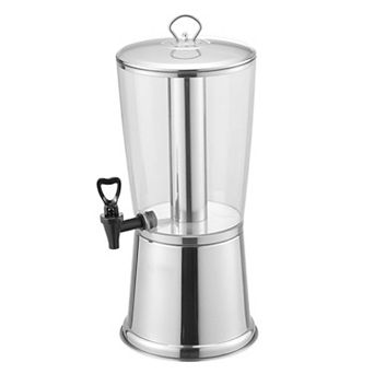 2.1-Gallon Beverage Dispenser with Ice Chamber and Spill-Free Spigot