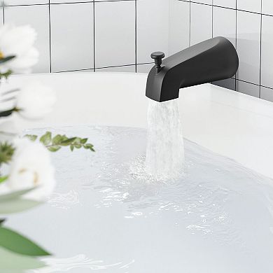 4-Piece Tub and Shower Faucet Set with Rotatable Shower Head and Temperature Control