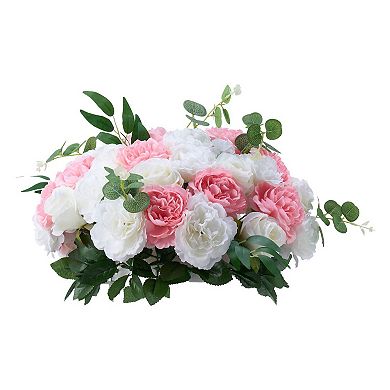 Artificial Pink and White Flower Balls Set of 10 for Table Centerpieces and Event Decor