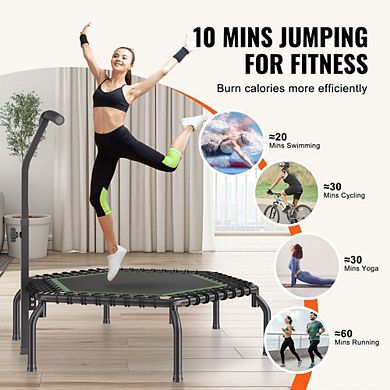 Mini Rebounder Trampoline with Detachable Legs, Home Cardio and Core Workout - Black