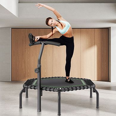Mini Rebounder Trampoline with Detachable Legs, Home Cardio and Core Workout - Black