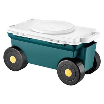 Garden Cart with Large Wheels and Storage Compartment for Yardwork