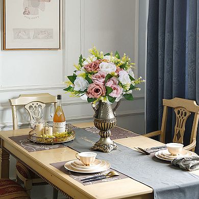 10-Piece Pink and White Flower Balls Artificial Floral Decorations for Weddings and Parties