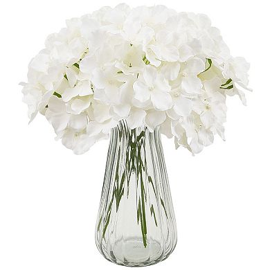305-Piece White Hydrangea Stems Artificial Flowers for DIY Arrangements and Centerpieces