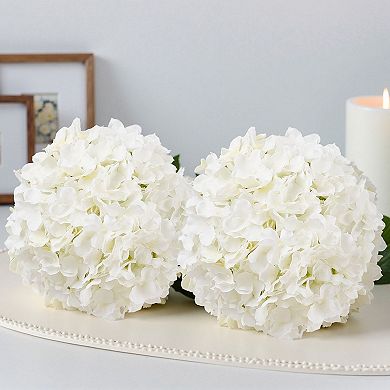 305-Piece White Hydrangea Stems Artificial Flowers for DIY Arrangements and Centerpieces