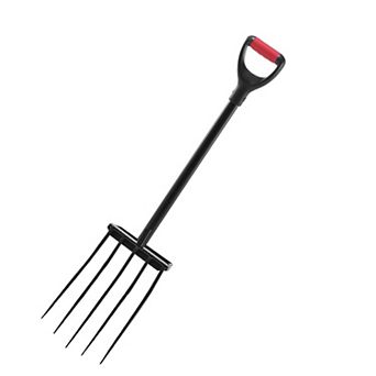 Multi-Use Garden Spade Fork for Soil, Potatoes, and Outdoor Maintenance - Black