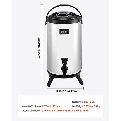 Portable Beverage Dispenser with Spill-Free Spigot and Non-Slip Handle